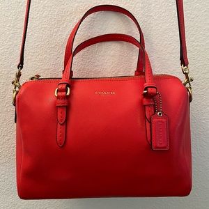 Coach Peyton Bennett Mini Saffiano in Persimmon
